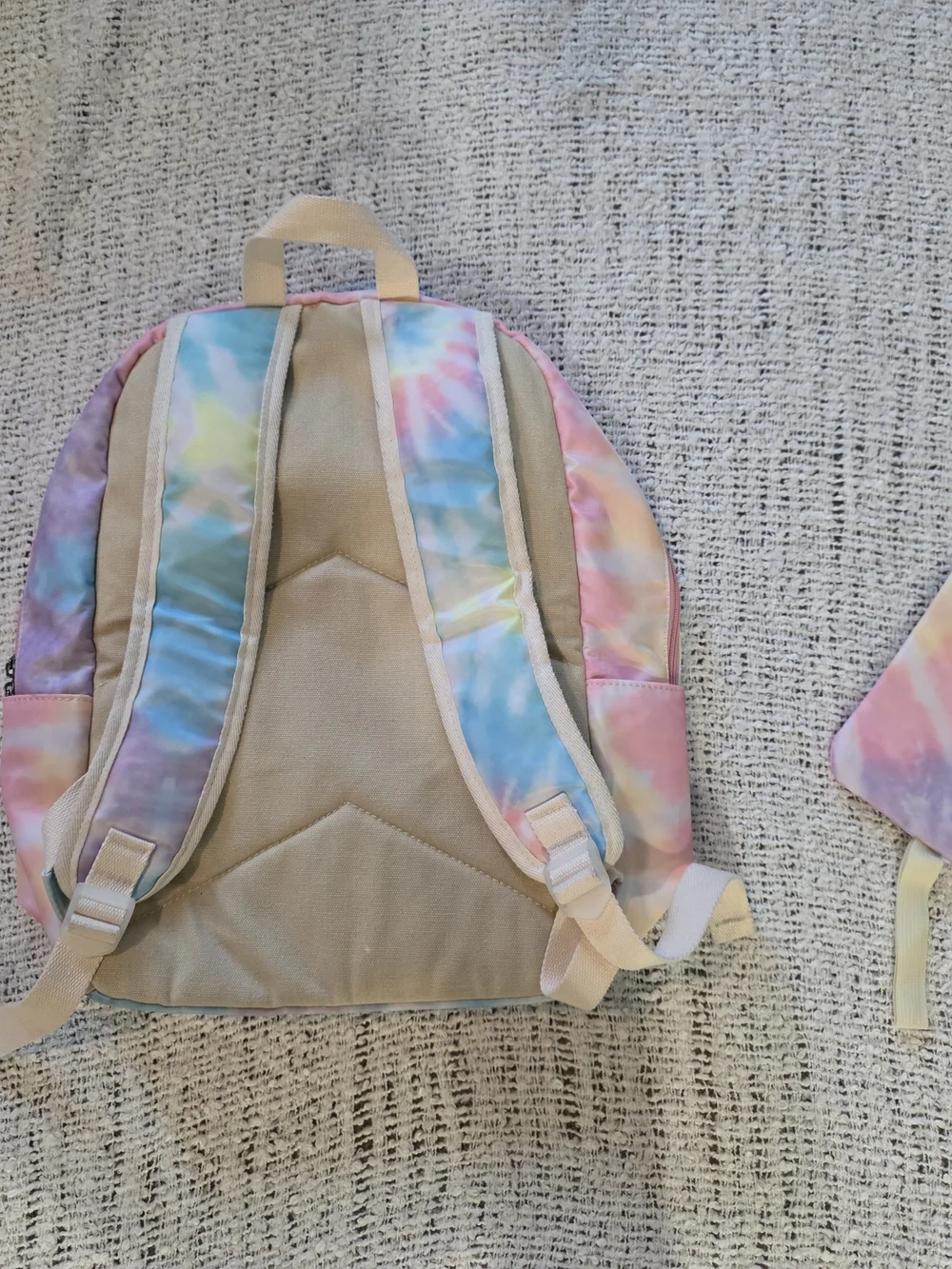 Tie-Dye Pastel Kids Backpack with Matching Pencil Case